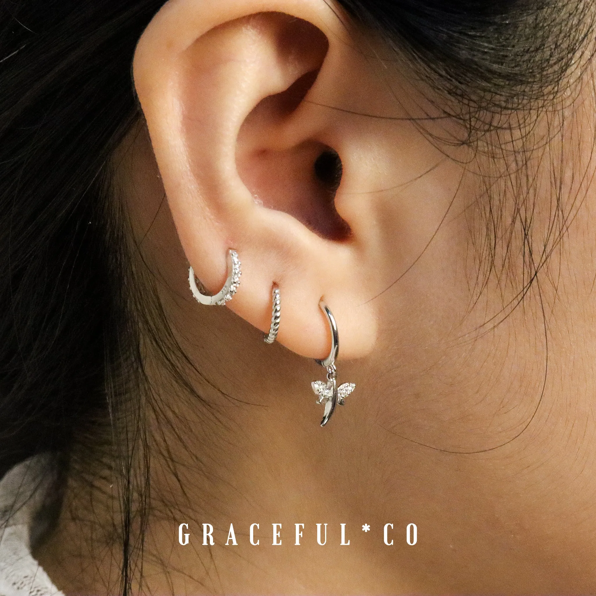 Sparkling Pave Huggie Earrings