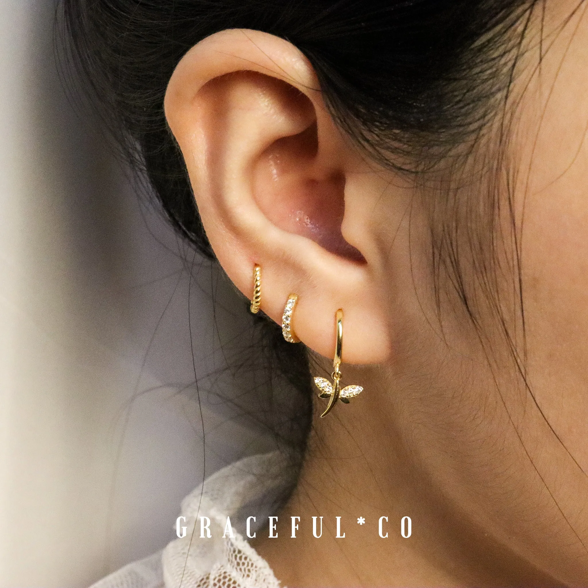 Sparkling Pave Huggie Earrings