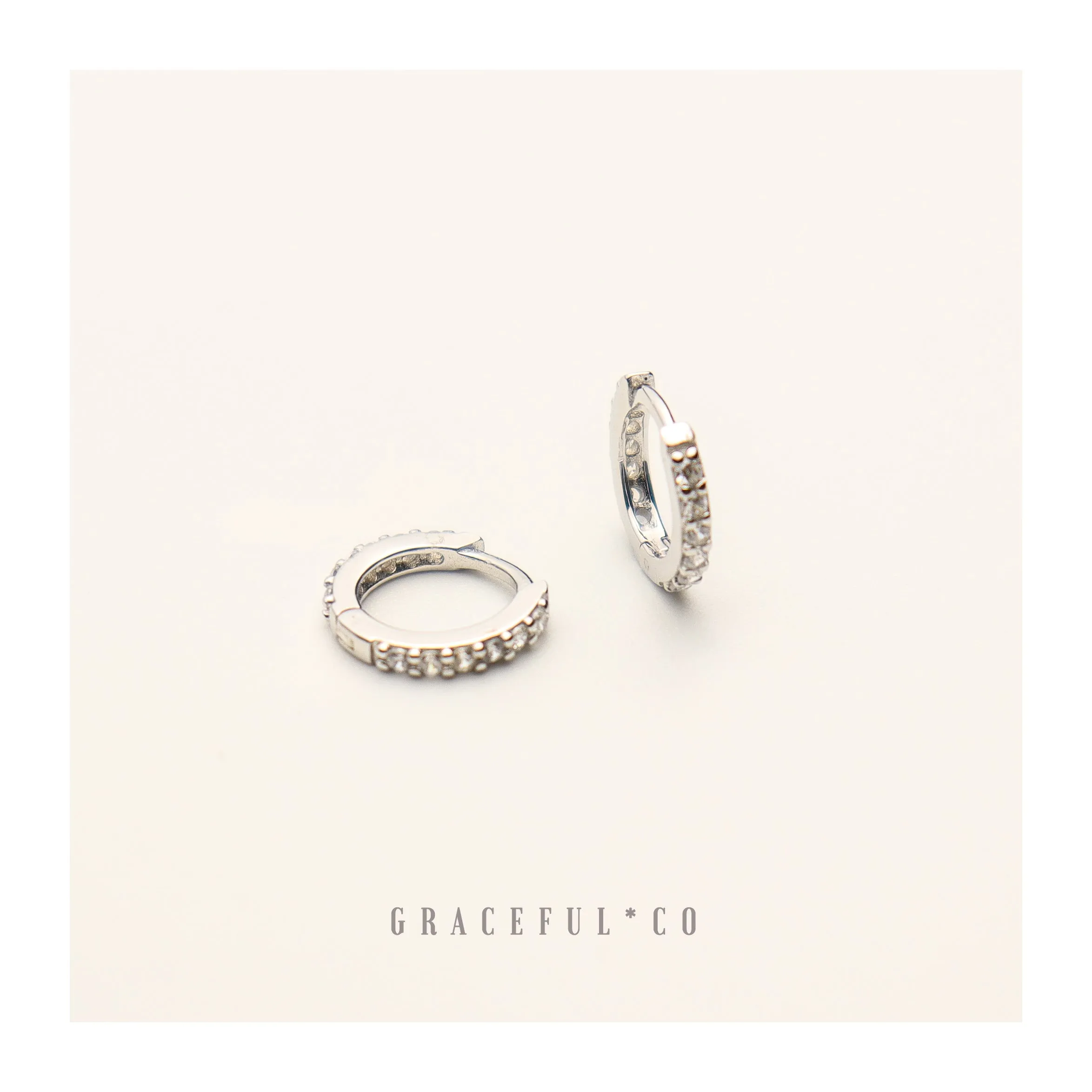 Sparkling Pave Huggie Earrings