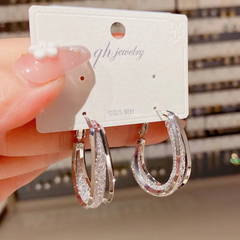 Sparkling Silver Crystal earrings