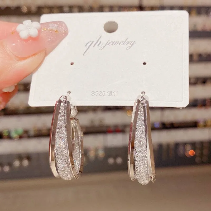 Sparkling Silver Crystal earrings
