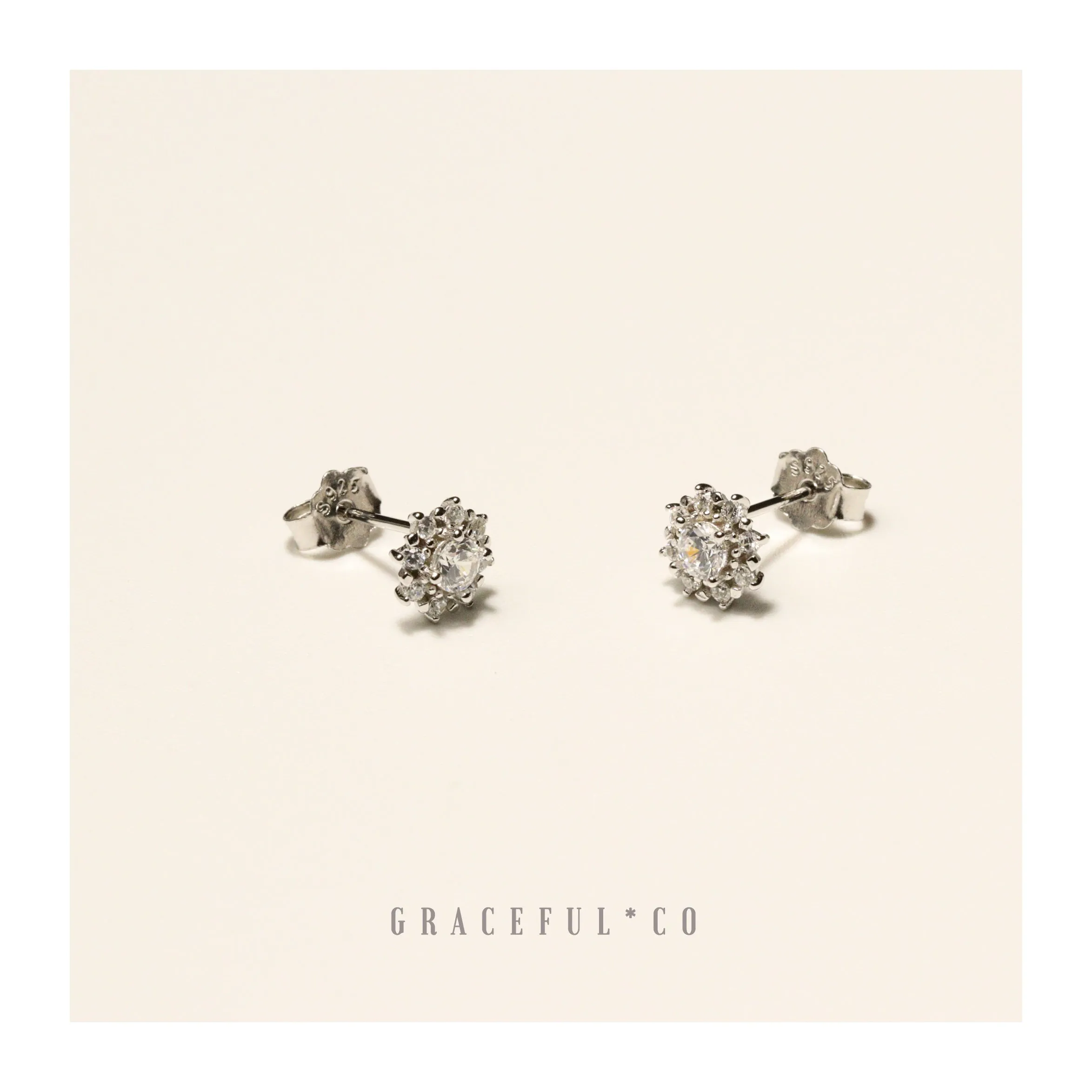 Sparkling Sunflower Stud Earrings