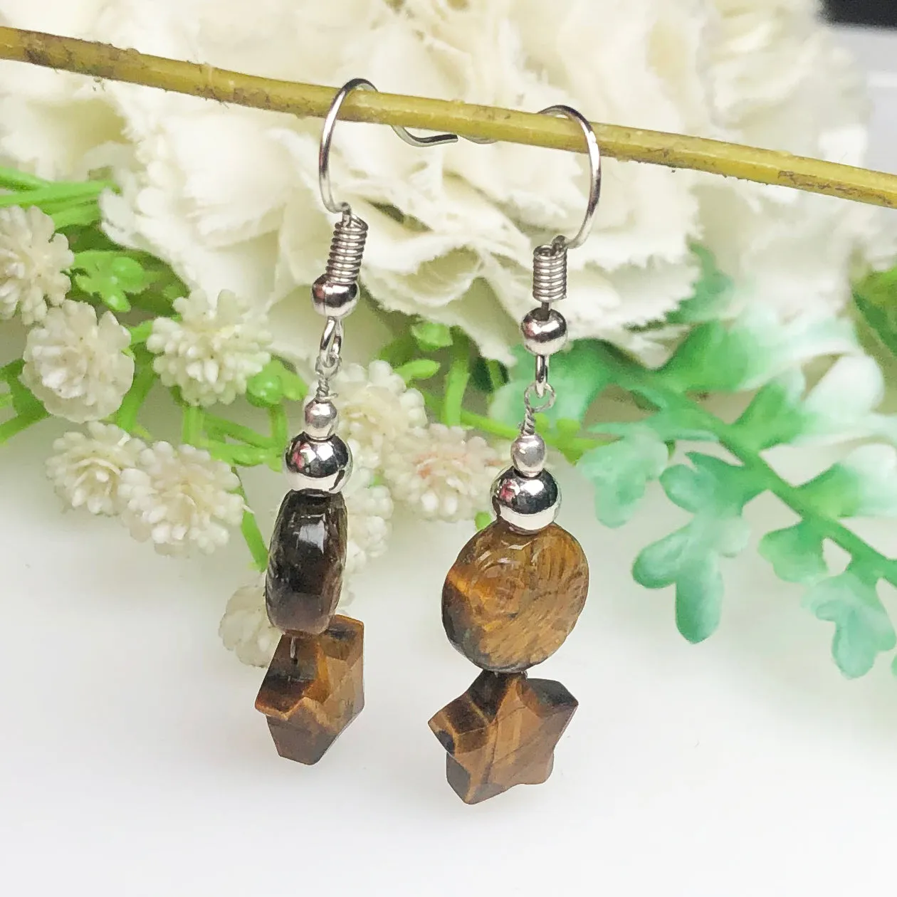 Sparkling Tiger Eye Earrings