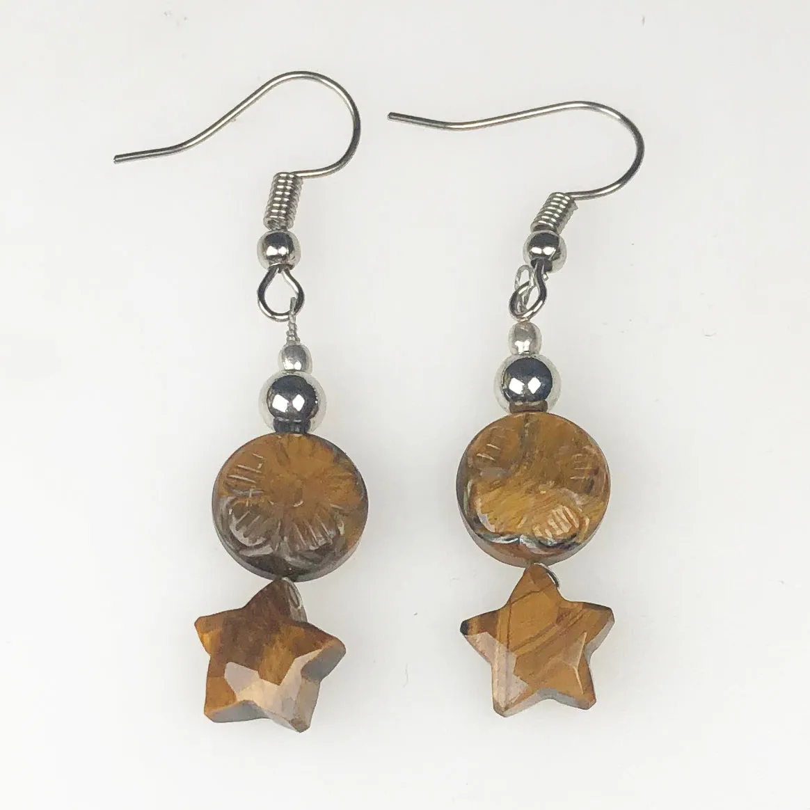 Sparkling Tiger Eye Earrings