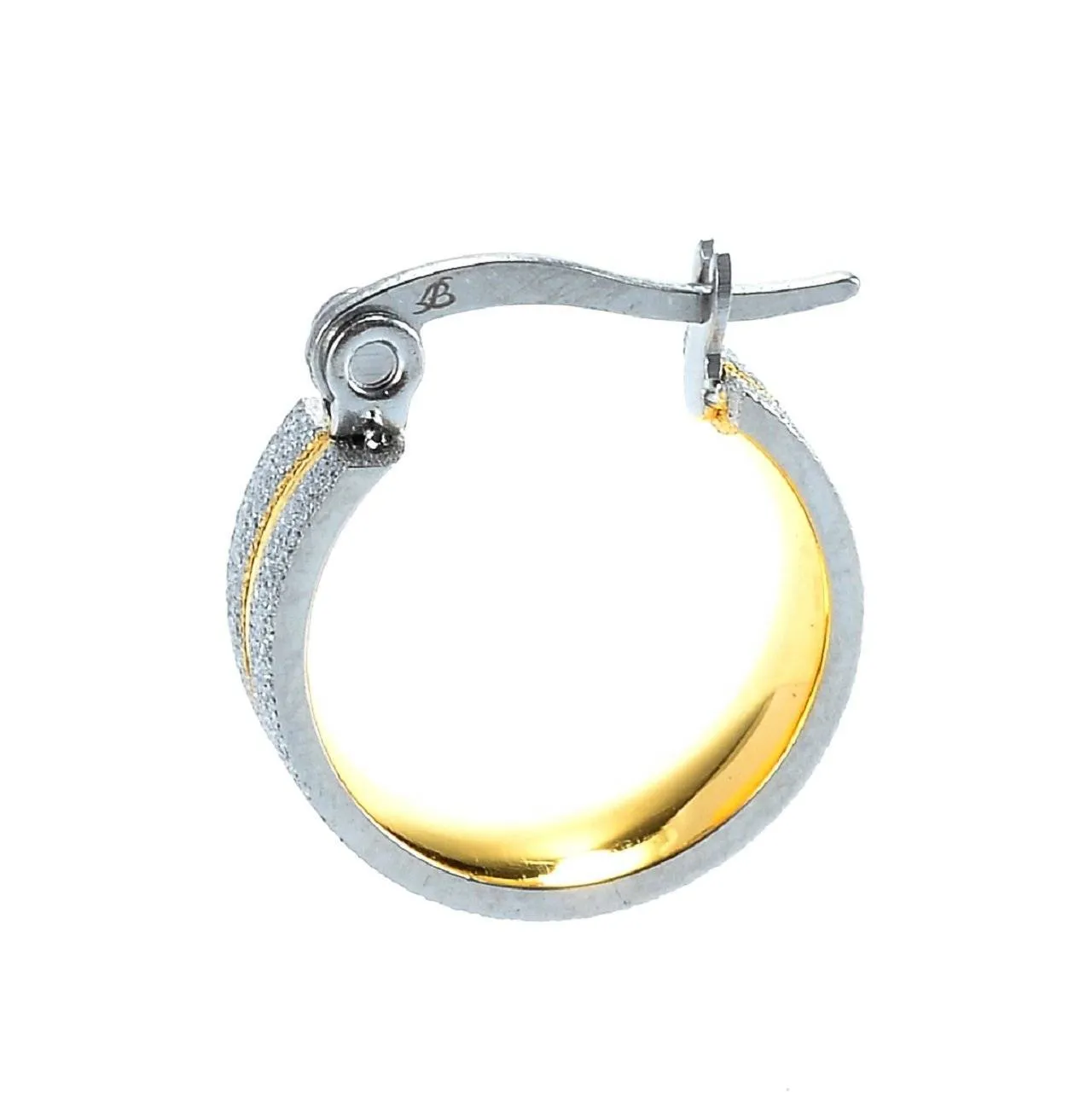 Sparkling Two Tone Hoop Earrings