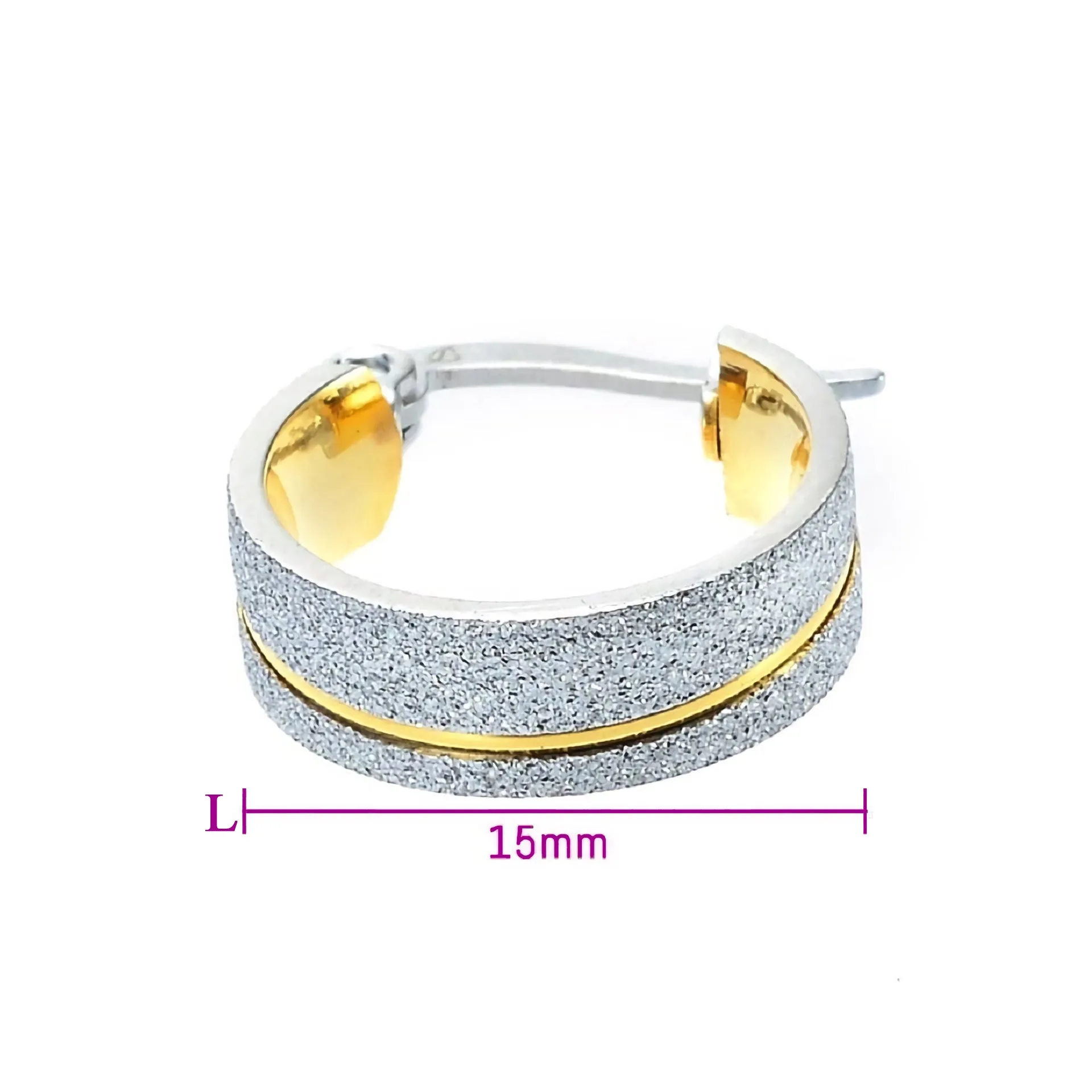 Sparkling Two Tone Hoop Earrings