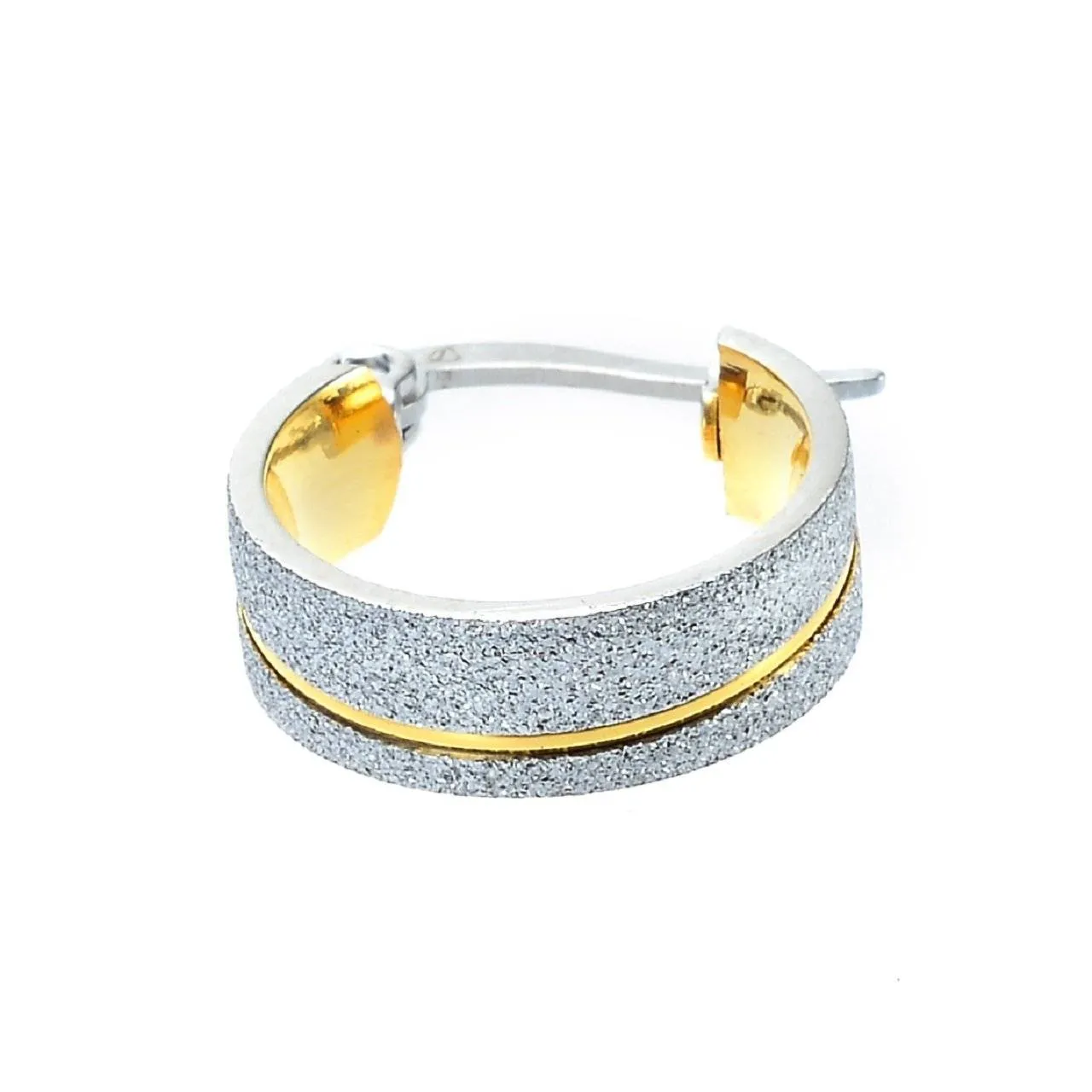 Sparkling Two Tone Hoop Earrings