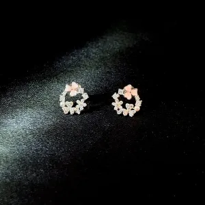 Spring Flower Stud Earrings (Pure Silver)