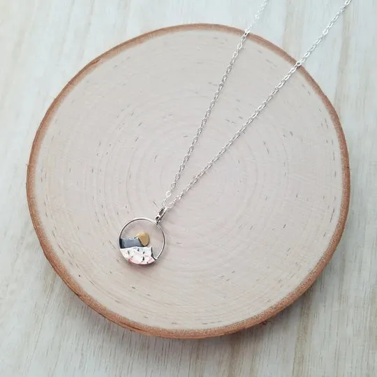 Stainless Steel Mountain Scenery Pendant