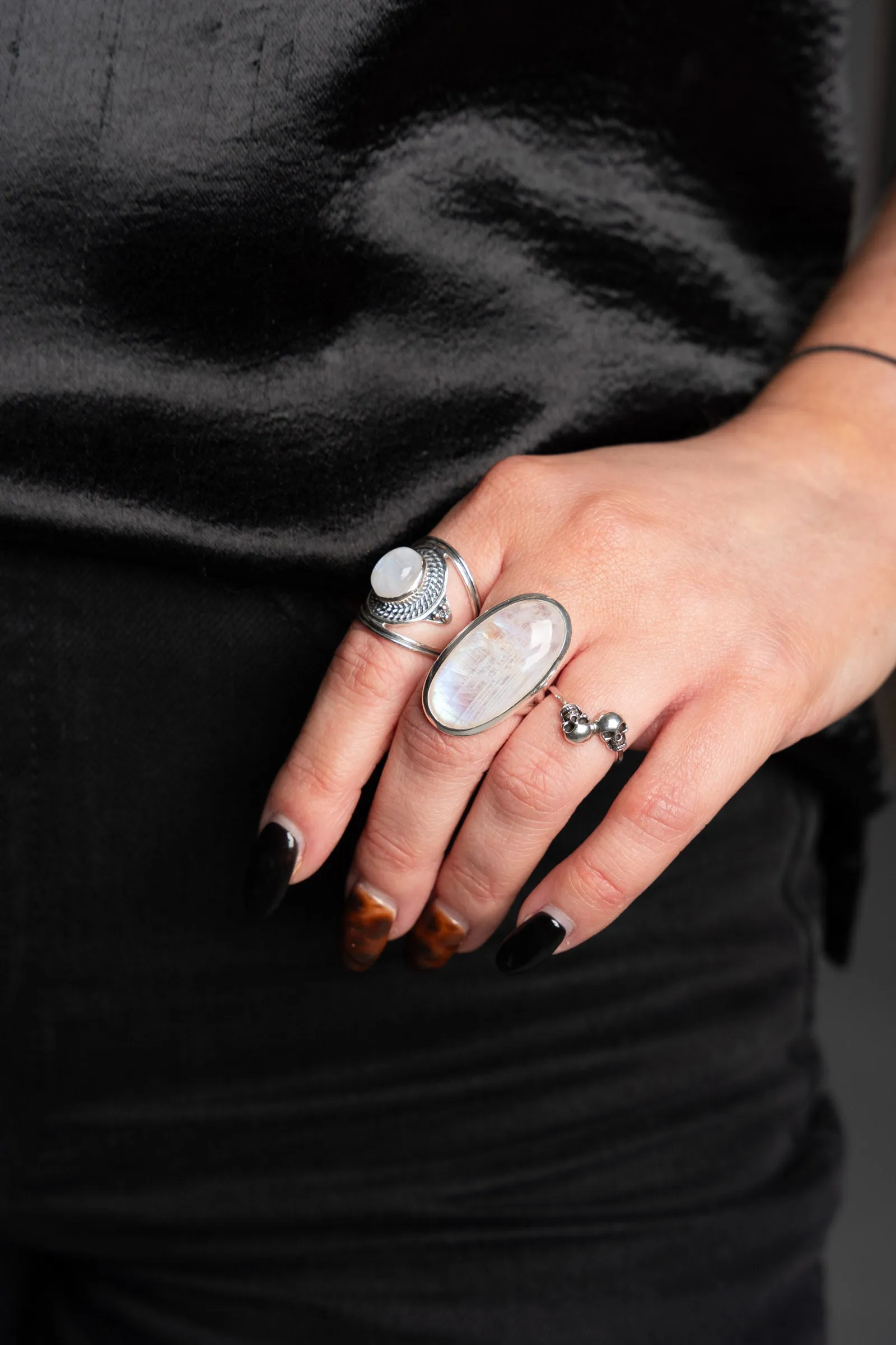 Sterling Silver Double Skull Ring
