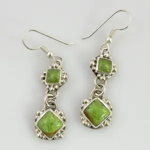 Sterling Silver Southwestern Gaspeite Dangle Earrings
