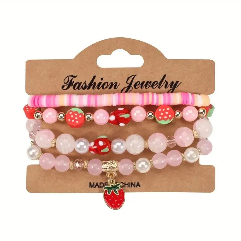 Strawberry Sweetness Bracelet Set