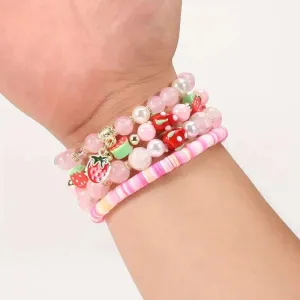 Strawberry Sweetness Bracelet Set