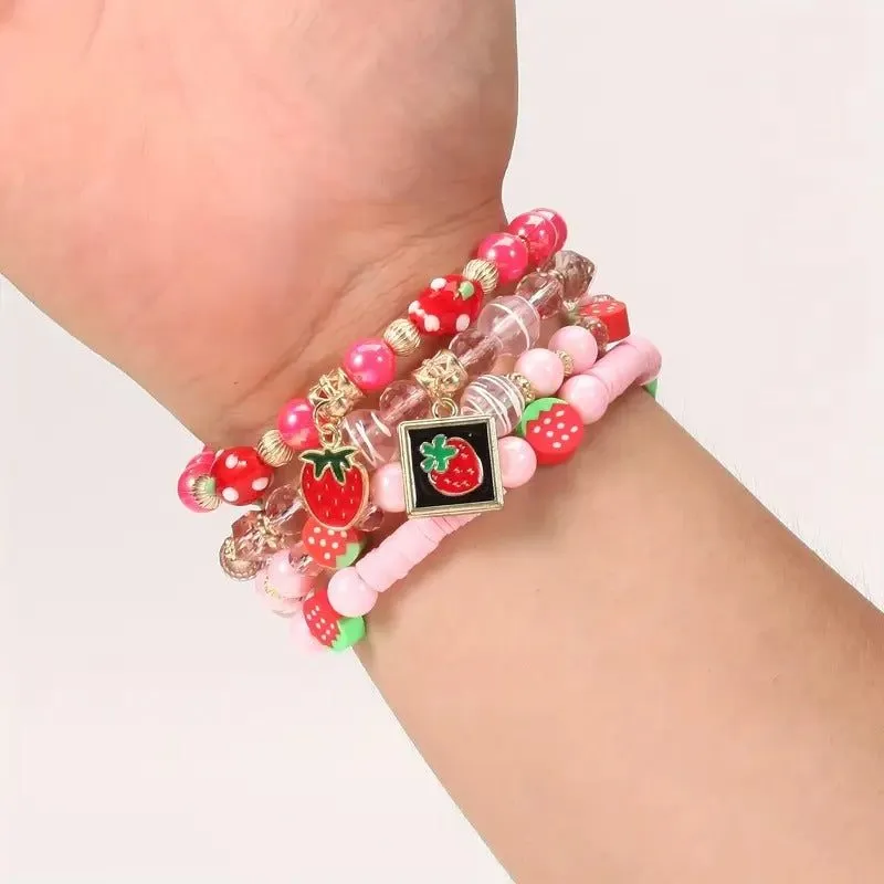Strawberry Sweetness Bracelet Set