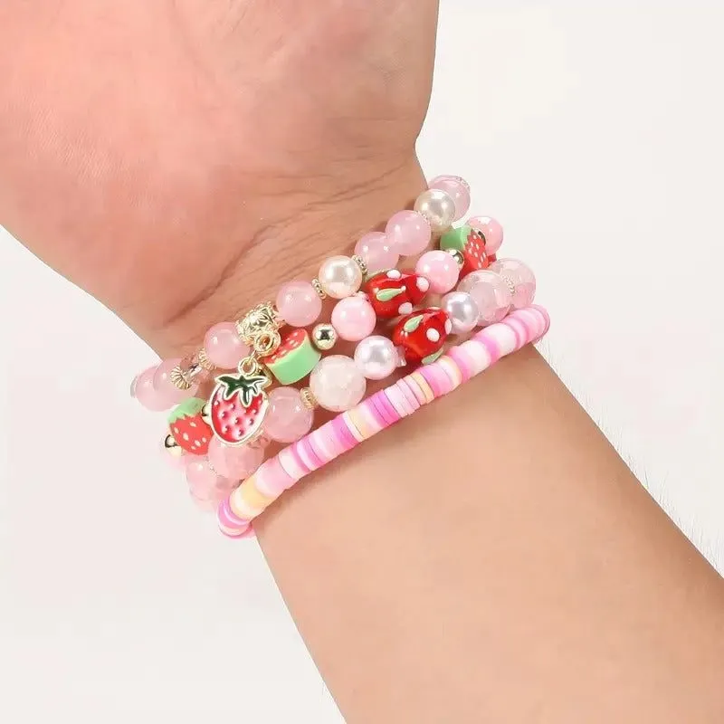 Strawberry Sweetness Bracelet Set