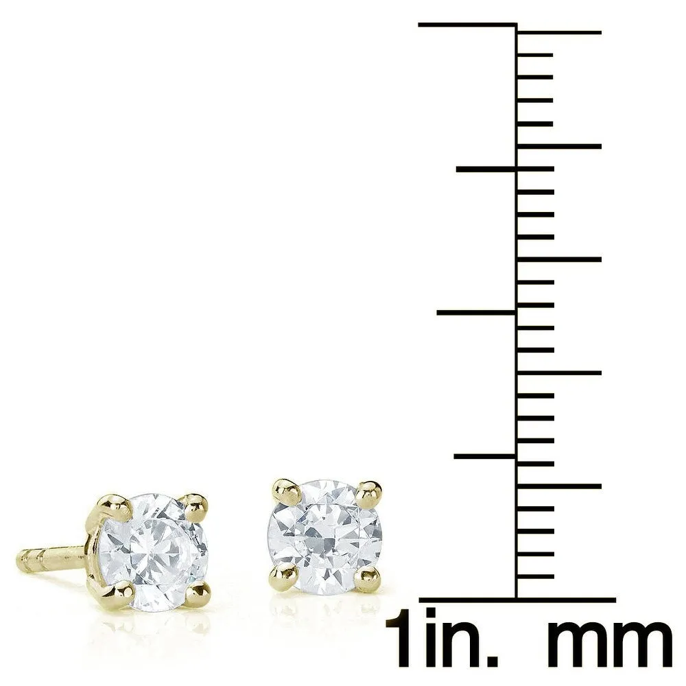Suzy Levian 14K Yellow Gold 0.50 ct. tw. Diamond Stud Earrings