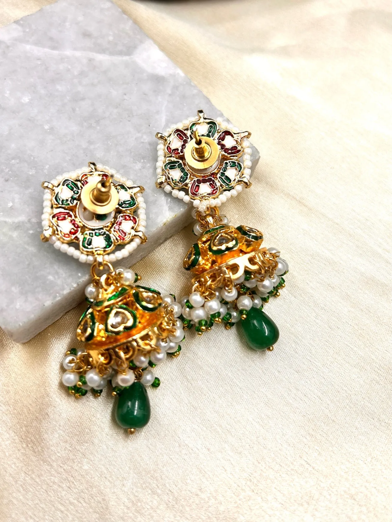 Tasleen Kundan Jhumka Earrings