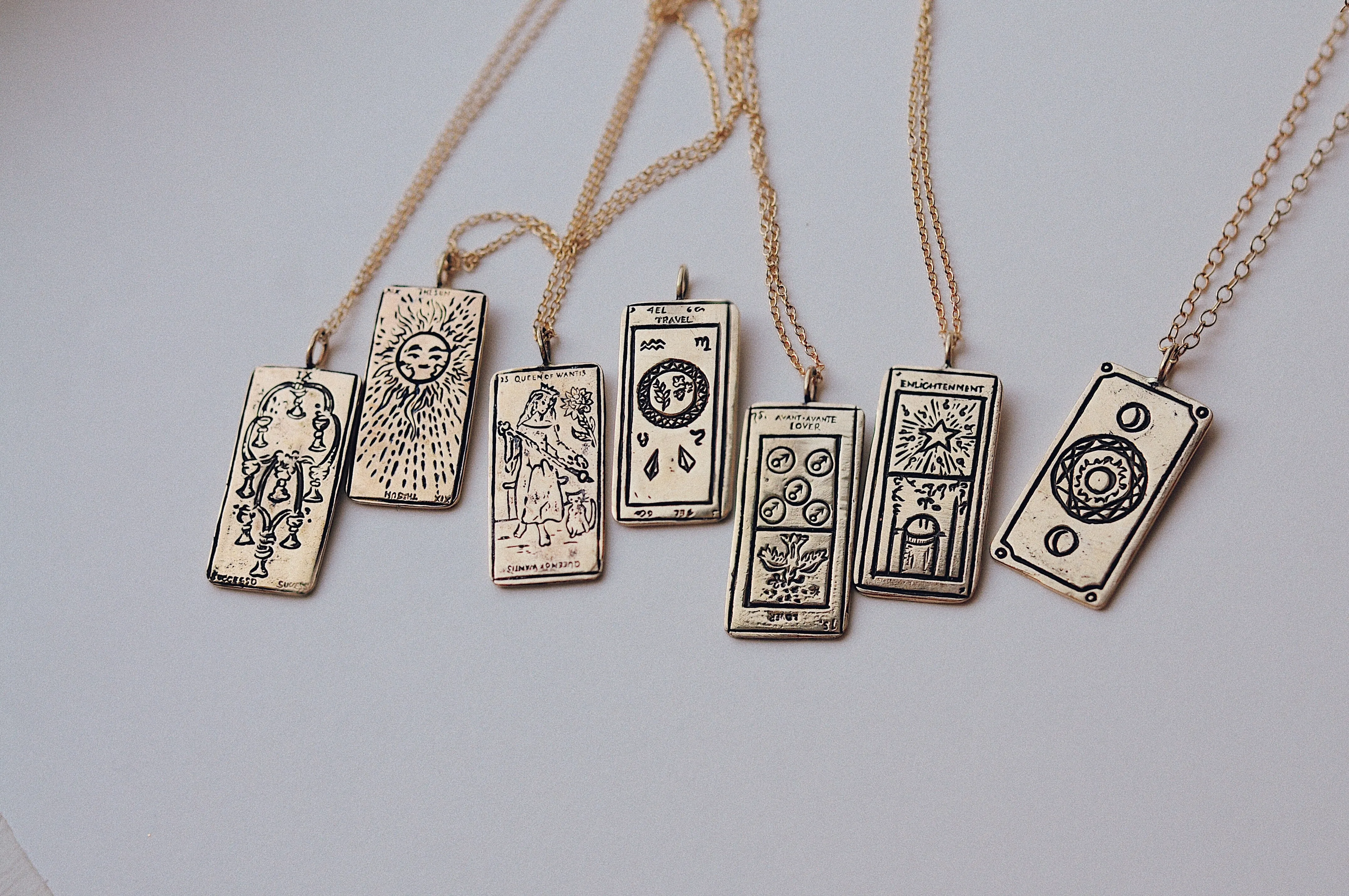 The Lovers Tarot Card Necklace - READY-TO-SHIP