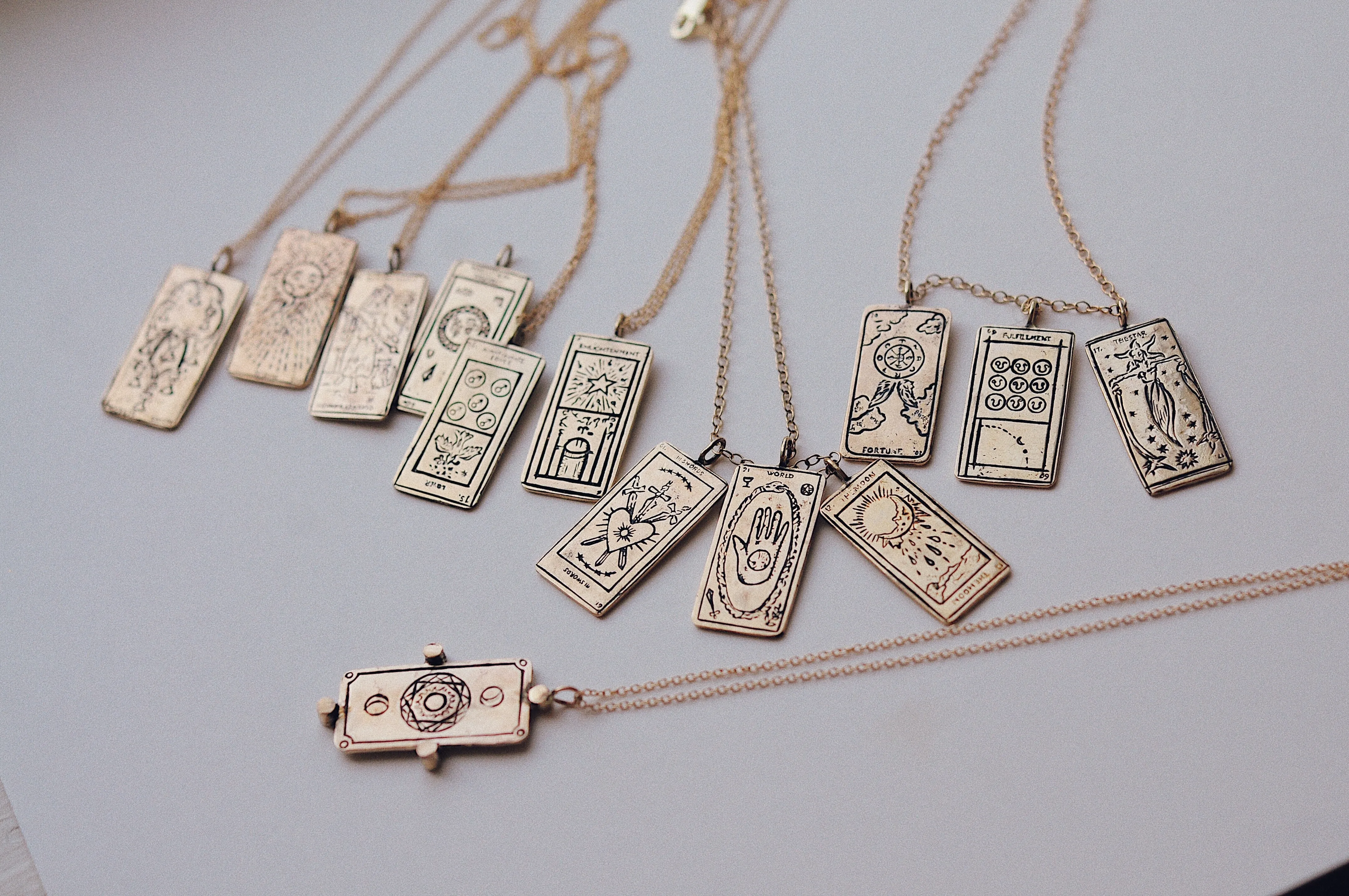The Lovers Tarot Card Necklace - READY-TO-SHIP