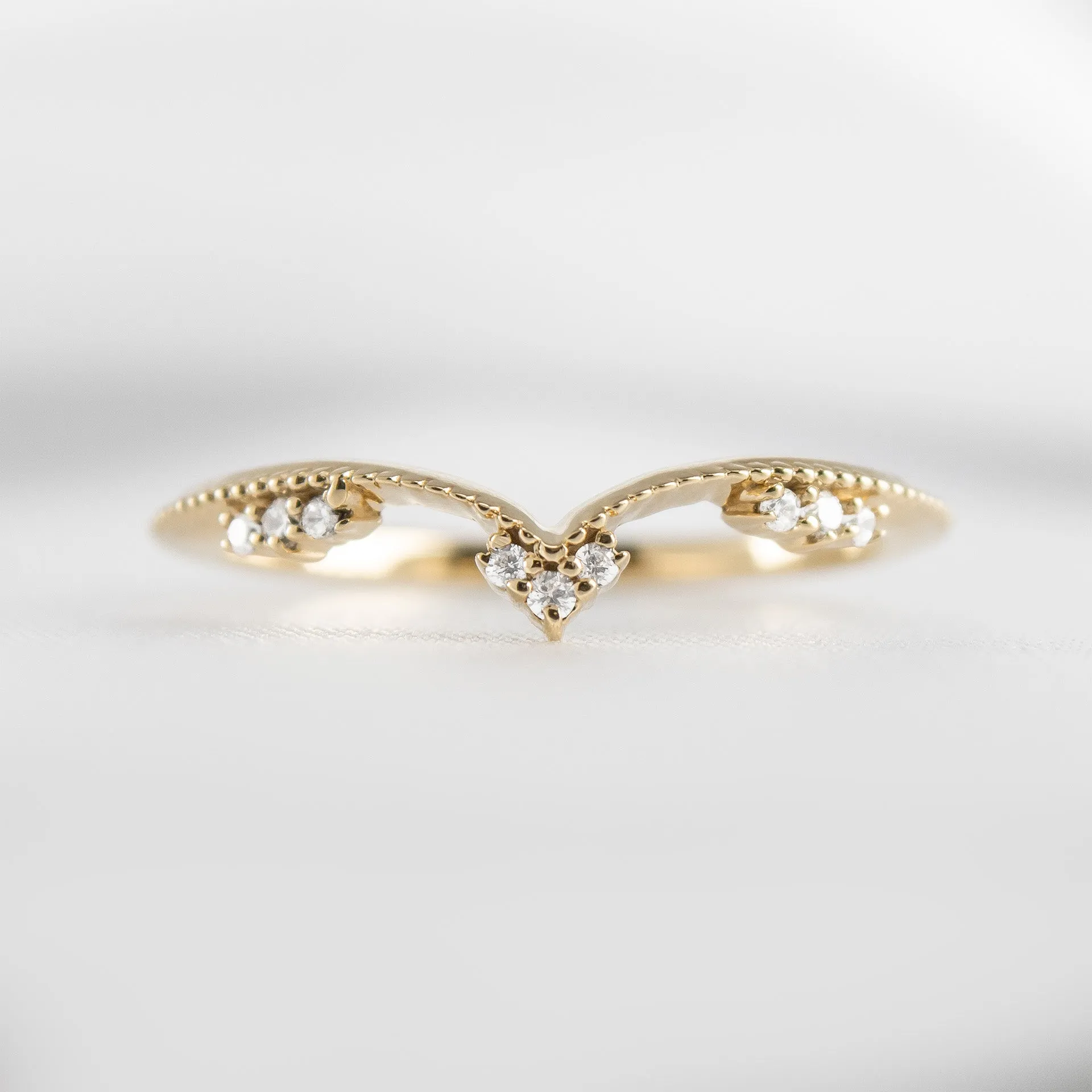 The Matilda Vintage Chevron Wedding Ring