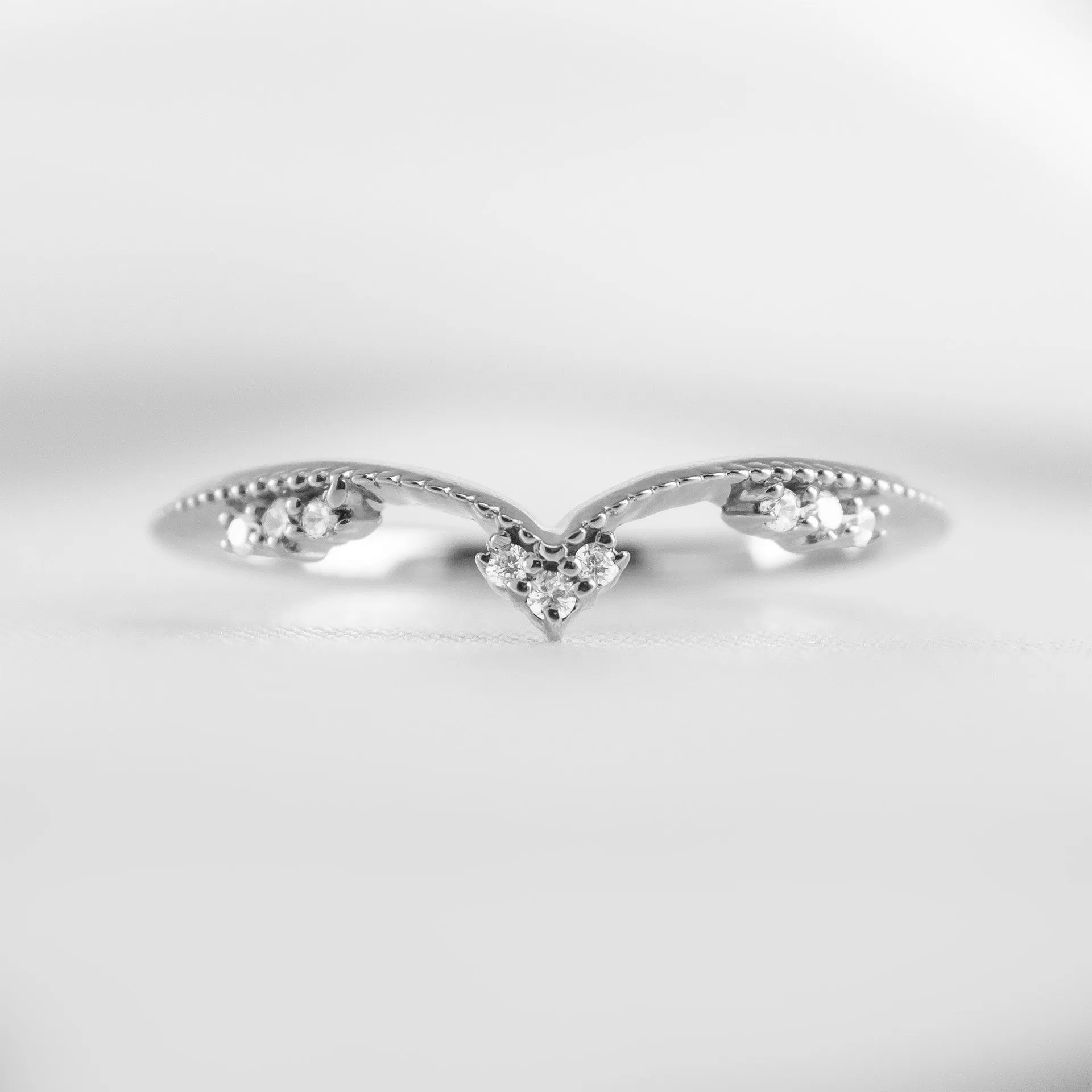 The Matilda Vintage Chevron Wedding Ring