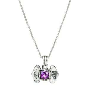 Third eye chakra pendant with amethyst silver