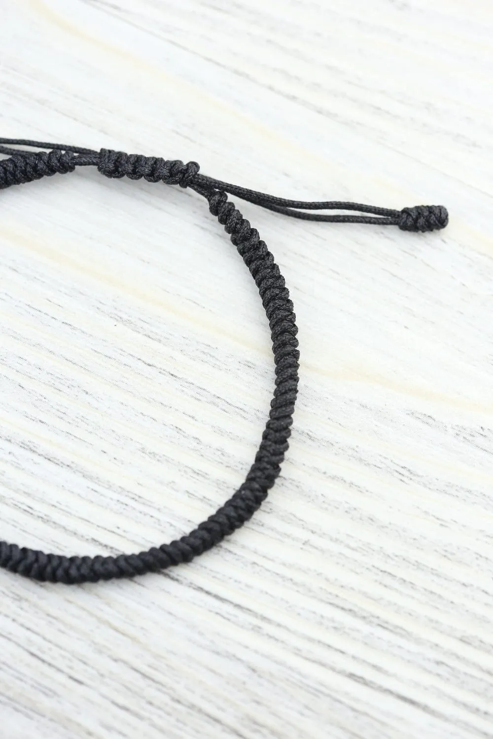 Tibetan Traditions Black Knotted Bracelet