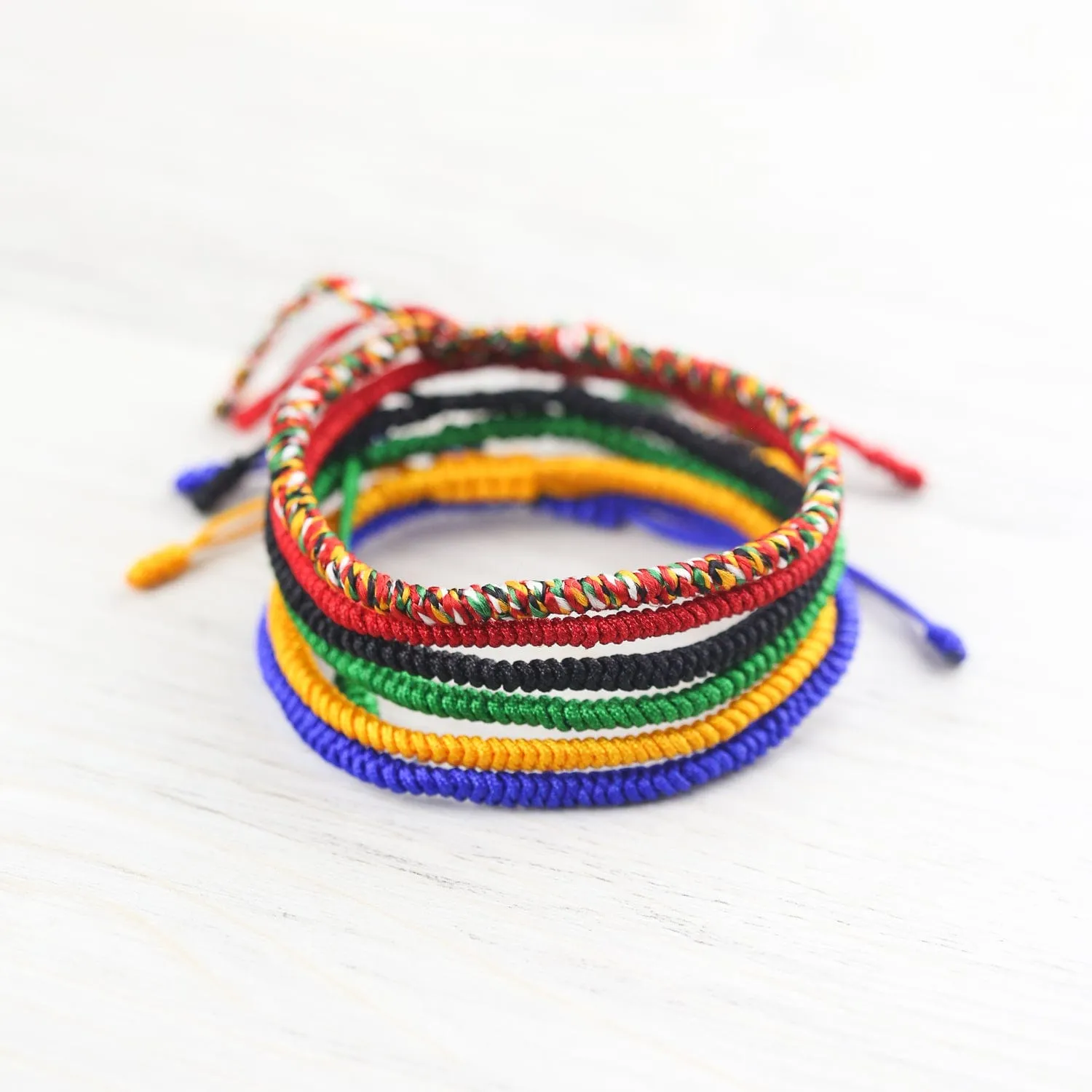 Tibetan Traditions Black Knotted Bracelet