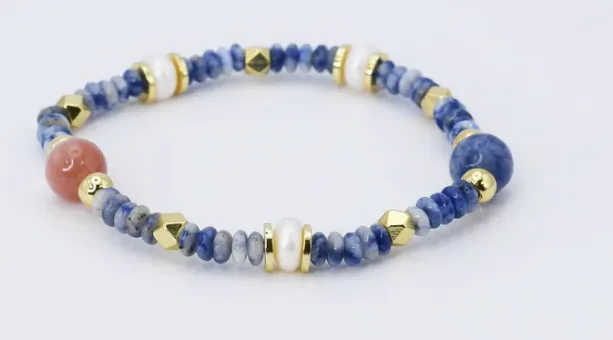TJ - Ocean Blue Beaded Bracelet