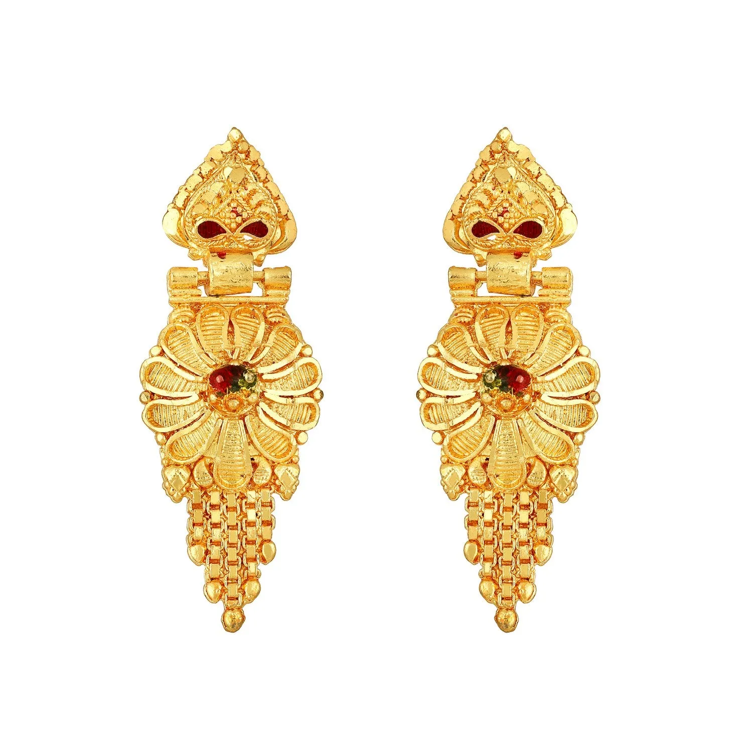 Traditional Floral Multicolour Meenakari Work Necklace Set