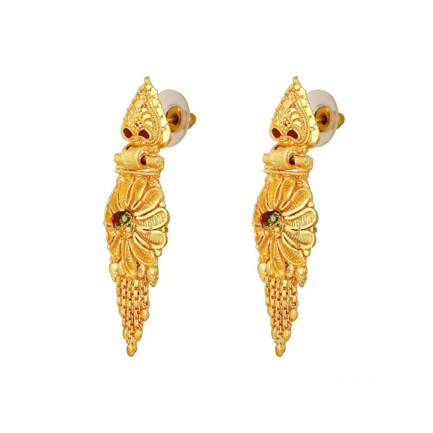 Traditional Floral Multicolour Meenakari Work Necklace Set