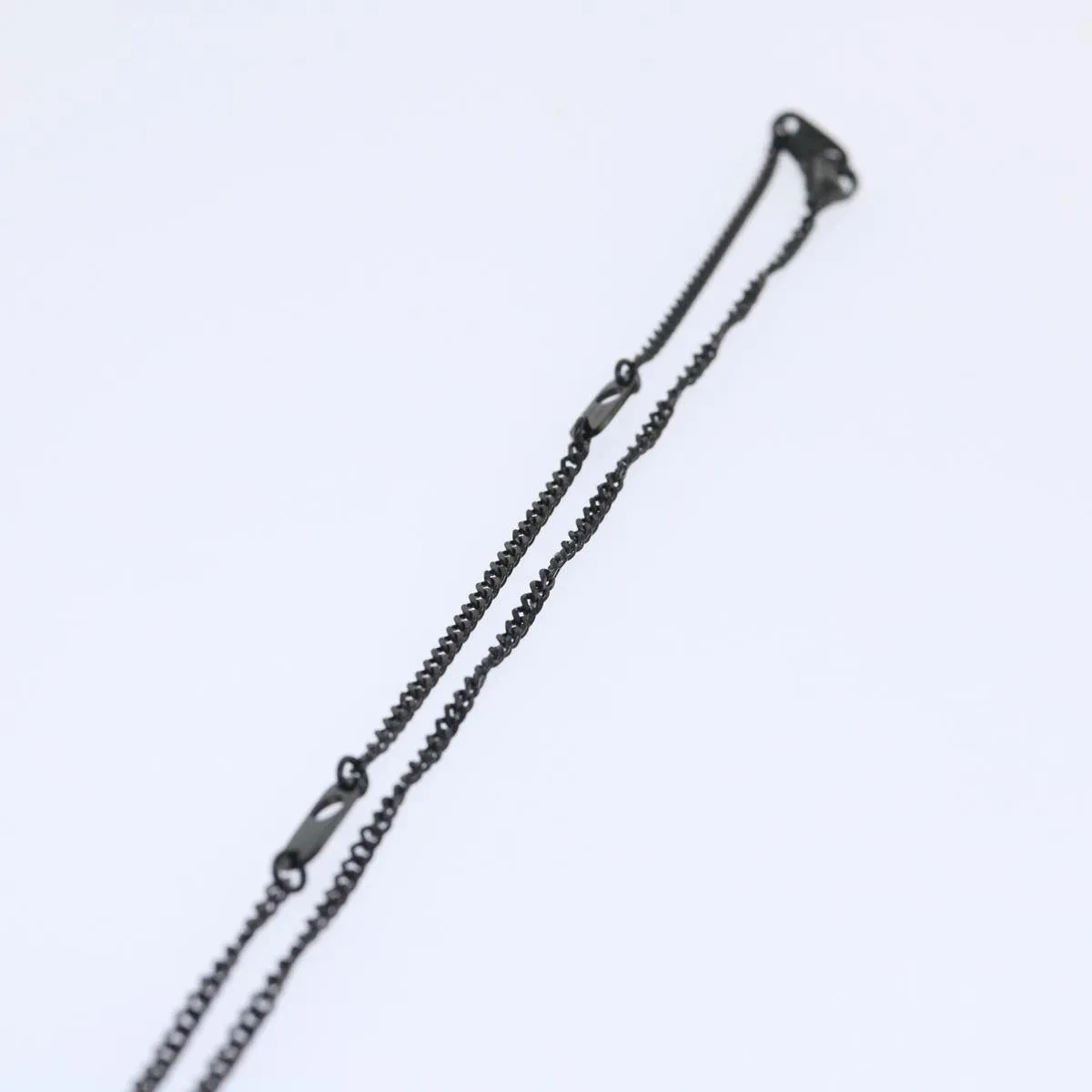 Trendy Inspired Louis Vuitton Adjustable Collier Lv Upside Down Necklace Black M62683 Auth 52449