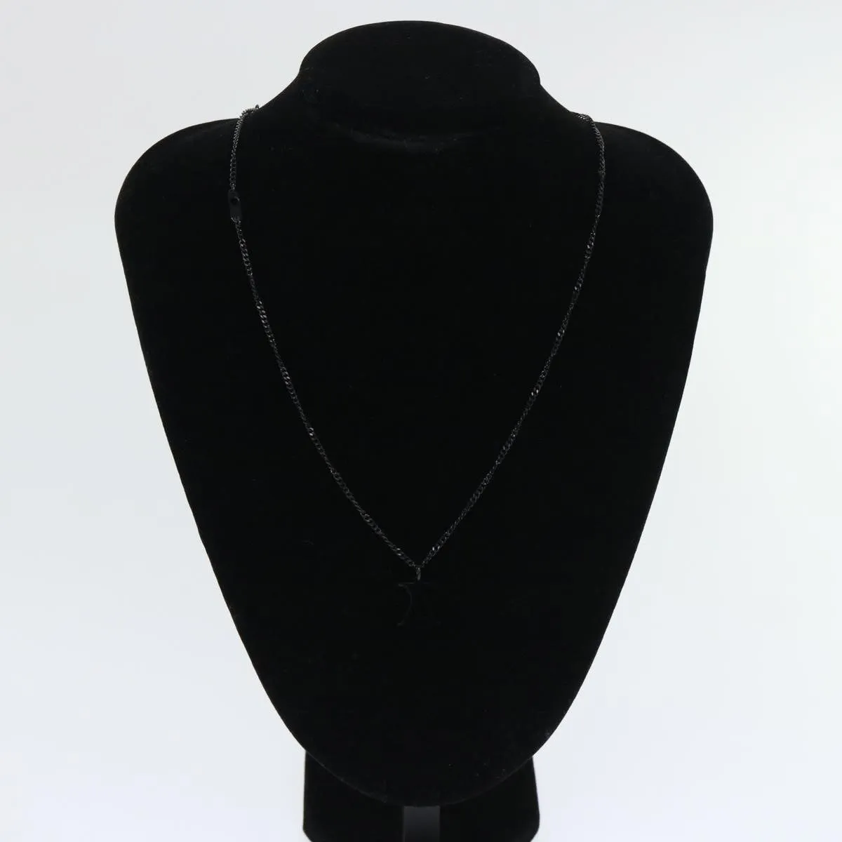 Trendy Inspired Louis Vuitton Adjustable Collier Lv Upside Down Necklace Black M62683 Auth 52449
