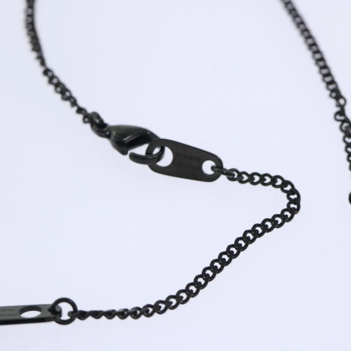 Trendy Inspired Louis Vuitton Adjustable Collier Lv Upside Down Necklace Black M62683 Auth 52449