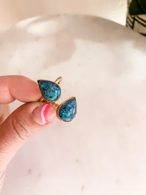Turquoise Teardrop Delicate Ring