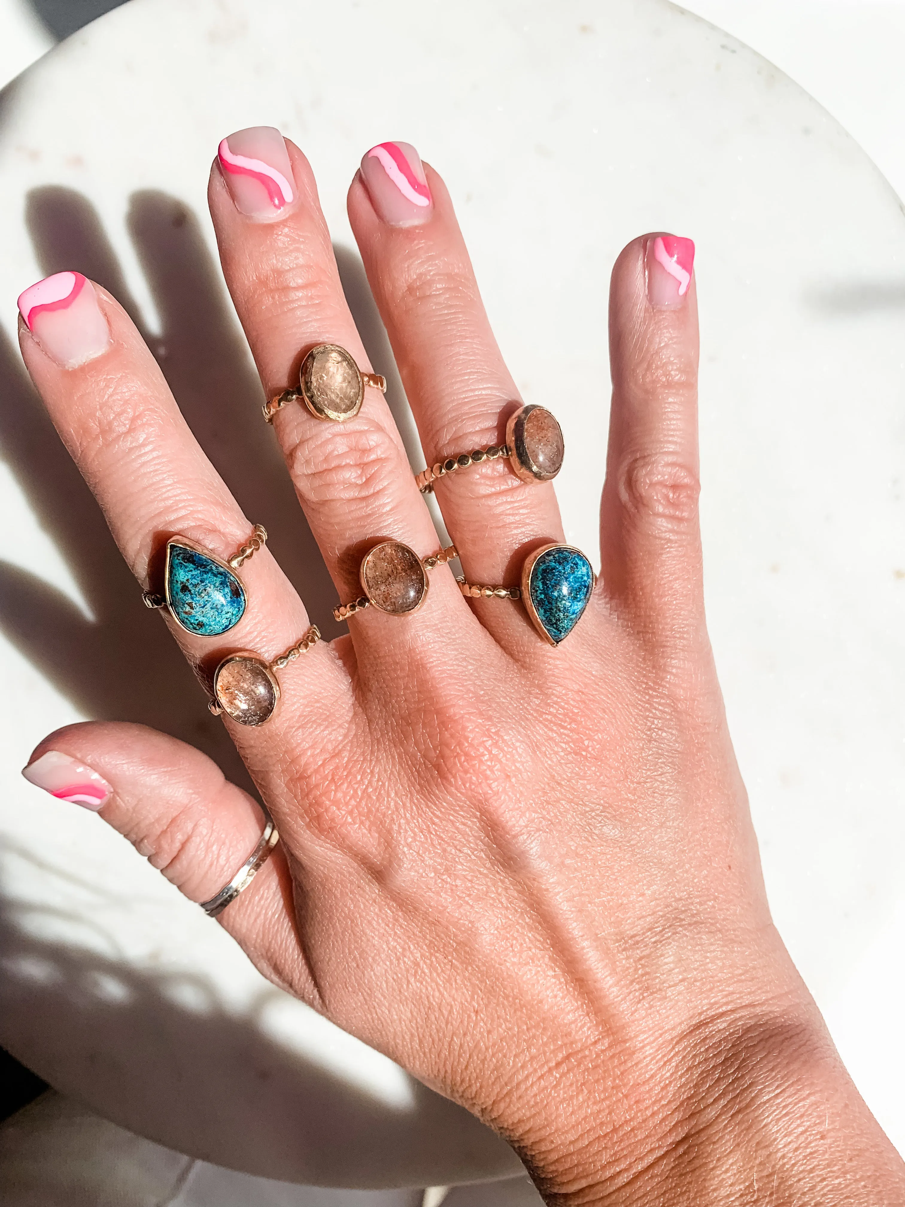 Turquoise Teardrop Delicate Ring