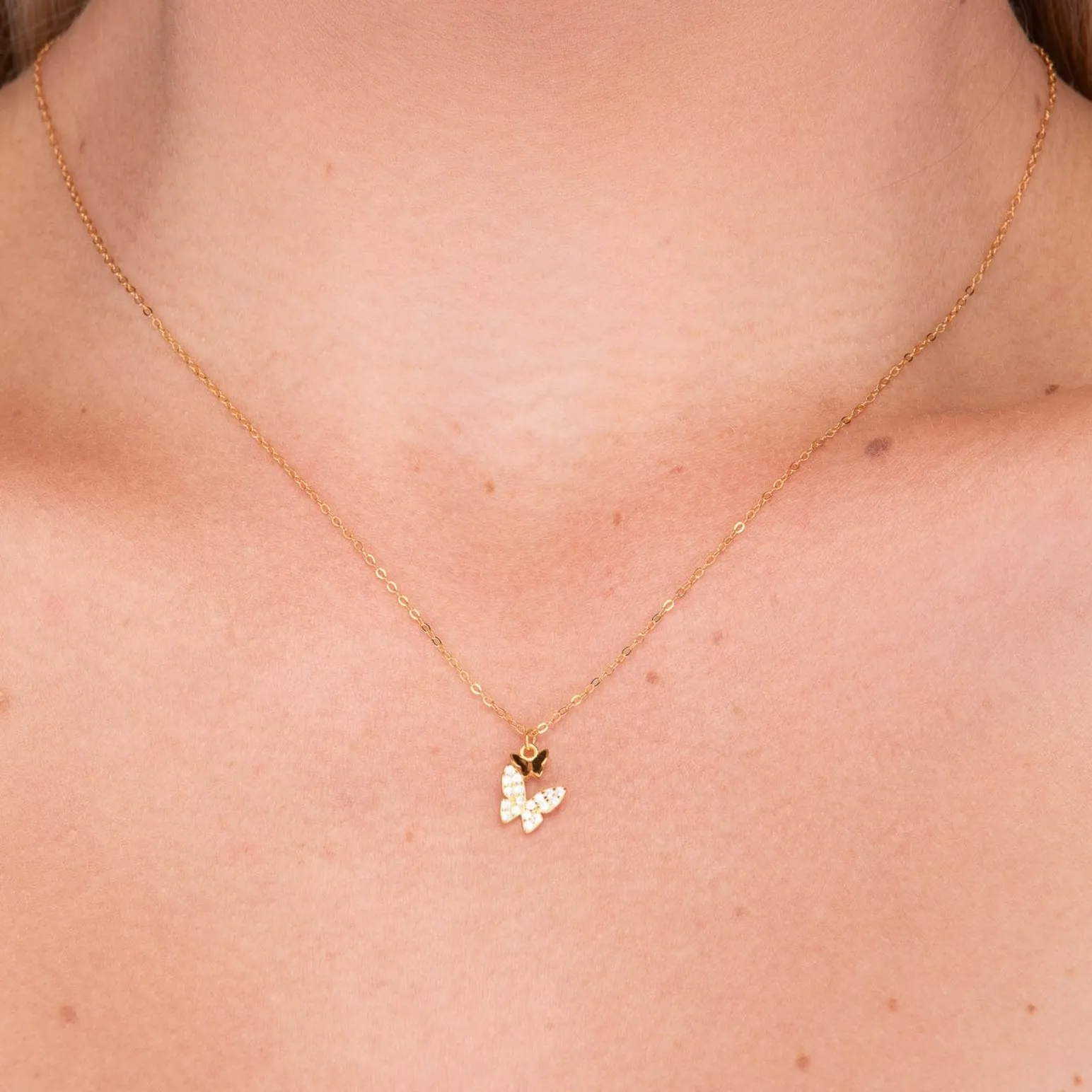 Twin Butterfly Sapphire Necklace