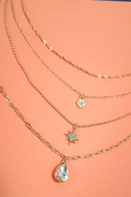 Undeniable Starburst Layered Necklace