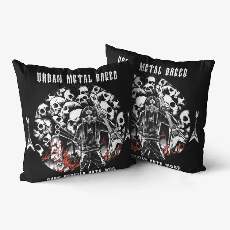 Urban Metal Breed Premium Hypoallergenic Throw Pillow