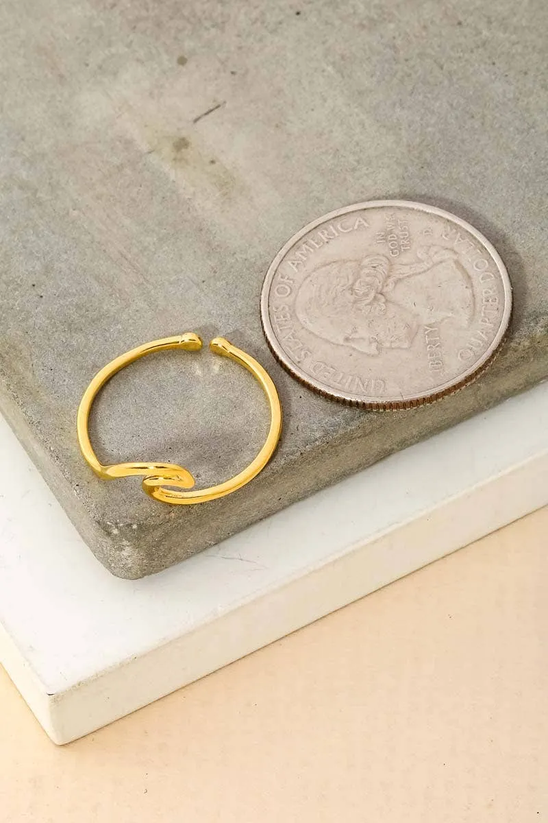 Wave Cutout Adjustable Ring