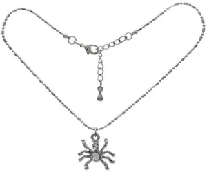 Western F.a.s.h.i.o.n Spider Charm Anklet, Adjustable Size, Silver Tone Charm