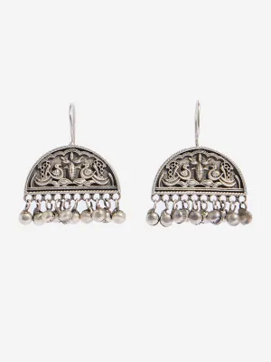 Westside Accessories Silver Semi-Circle Earrings