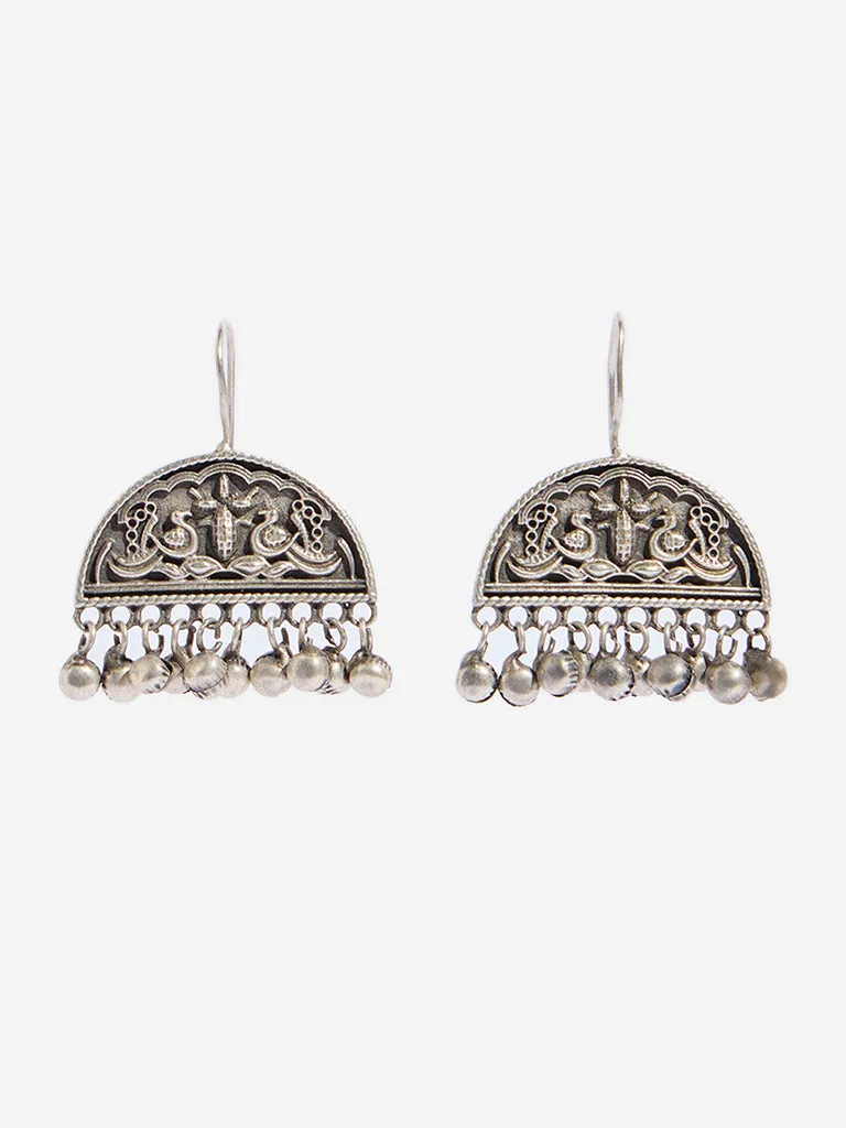 Westside Accessories Silver Semi-Circle Earrings