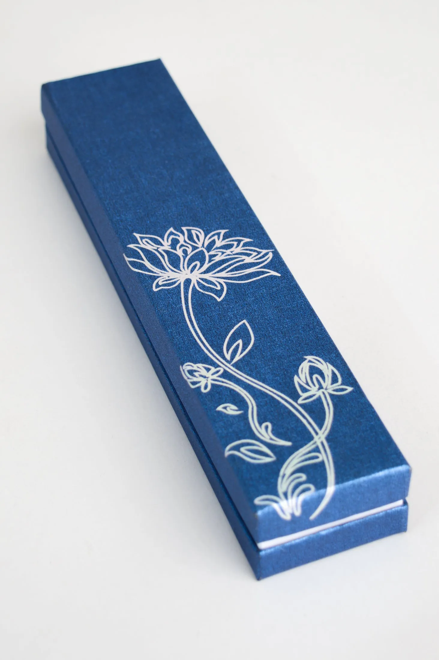 White Pearl Necklace with Blue Gift Box