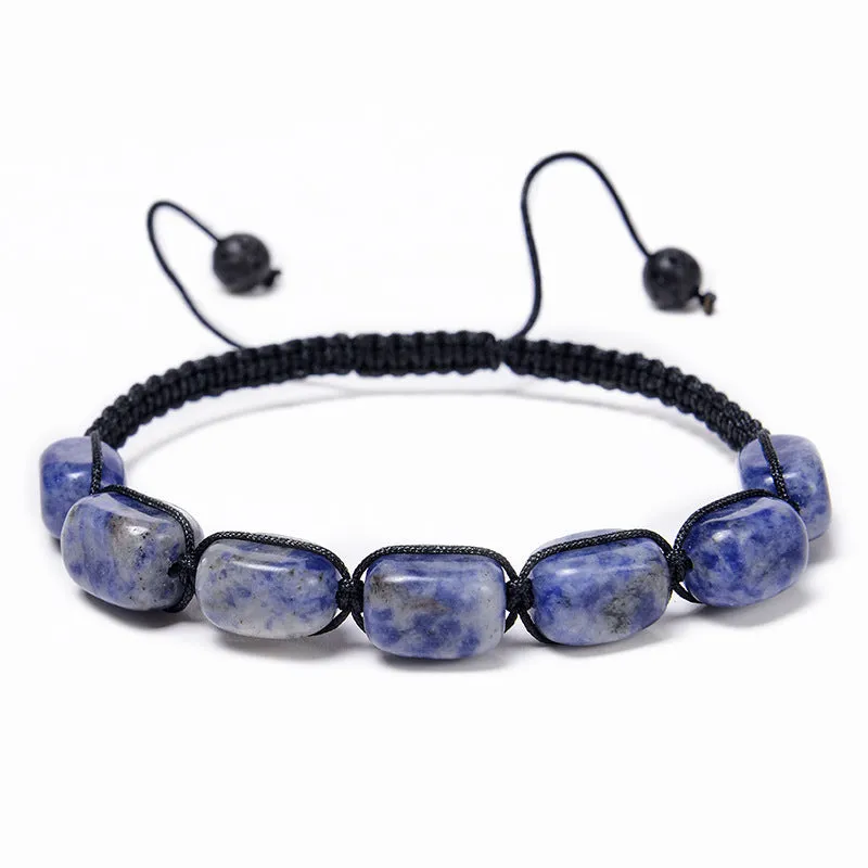 Wholesale Colorful Natural Stone Handwoven Tiger Eye Stone Agate Crystal Bracelets Yoga Bracelets