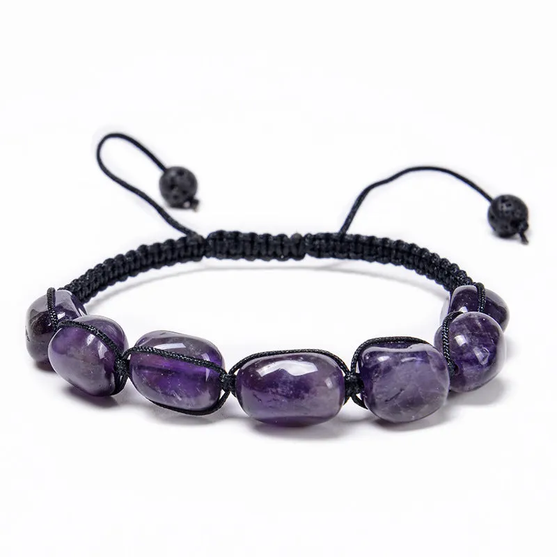 Wholesale Colorful Natural Stone Handwoven Tiger Eye Stone Agate Crystal Bracelets Yoga Bracelets