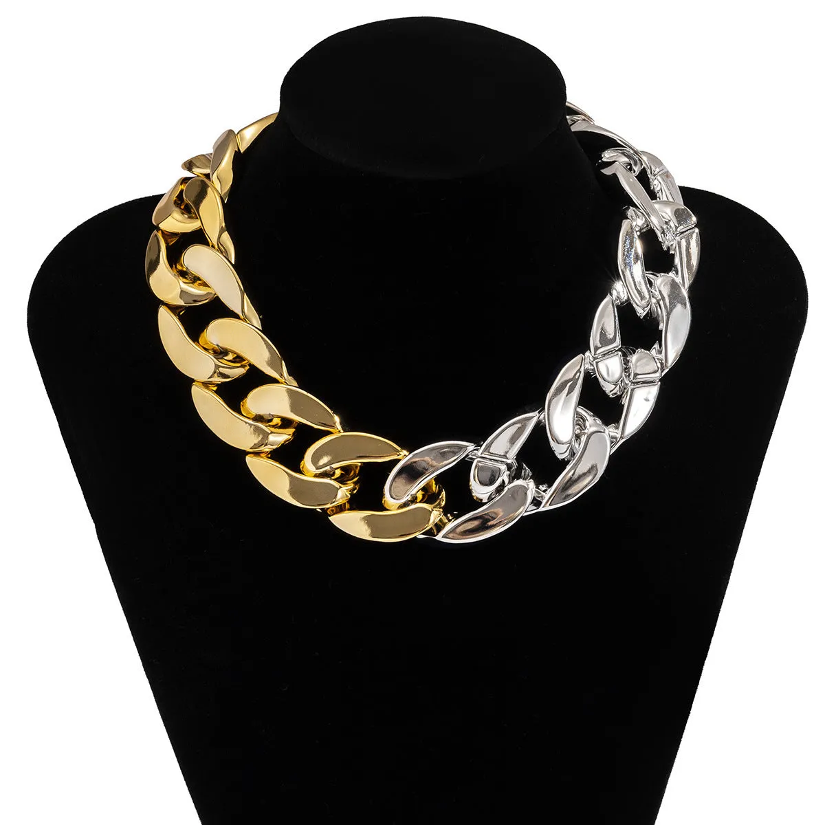 Wholesale Jewelry Aluminum Trendy Stitching Simple Necklace