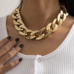 Wholesale Jewelry Aluminum Trendy Stitching Simple Necklace