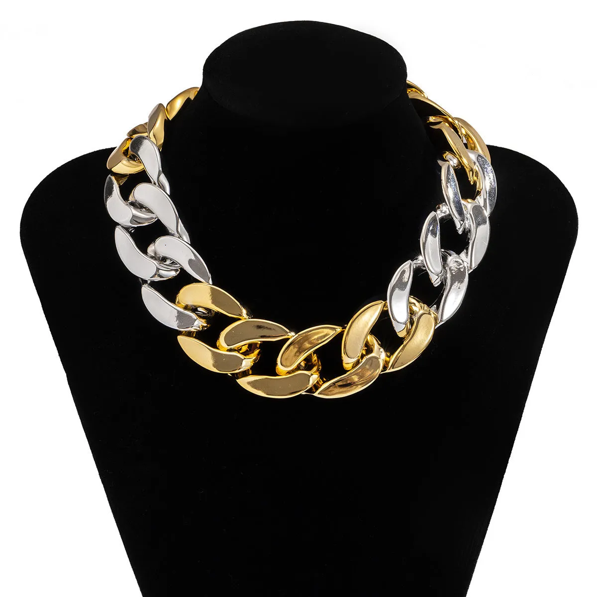 Wholesale Jewelry Aluminum Trendy Stitching Simple Necklace