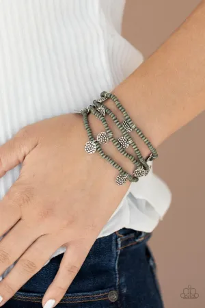 WOODn’t Count It - Silver Wood Bracelet-Paparazzi